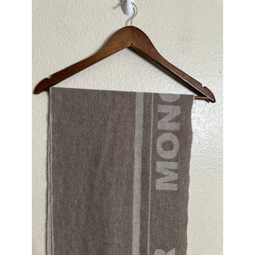 Moncler Wool Logo Scarf Fringed - Picture 6 of 9